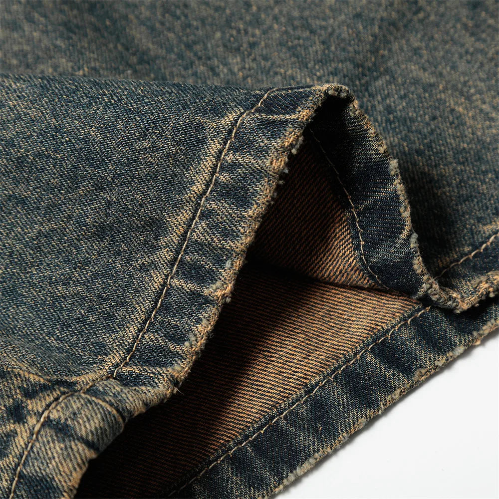 Very Dirty Blue Wide Leg Baggy Jeans