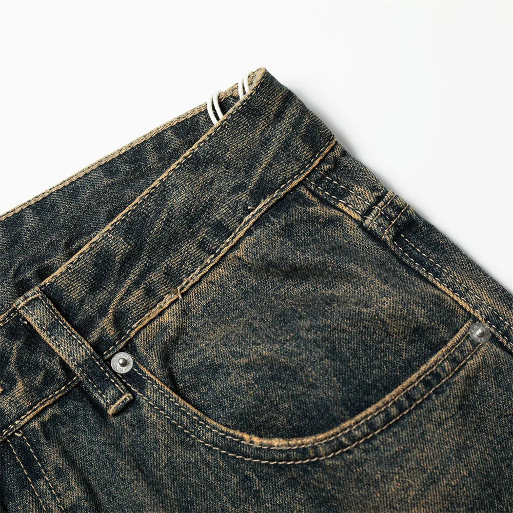 Very Dirty Blue Wide Leg Baggy Jeans
