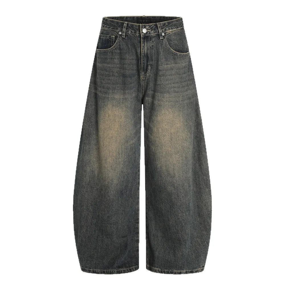 Very Dirty Blue Wide Leg Baggy Jeans