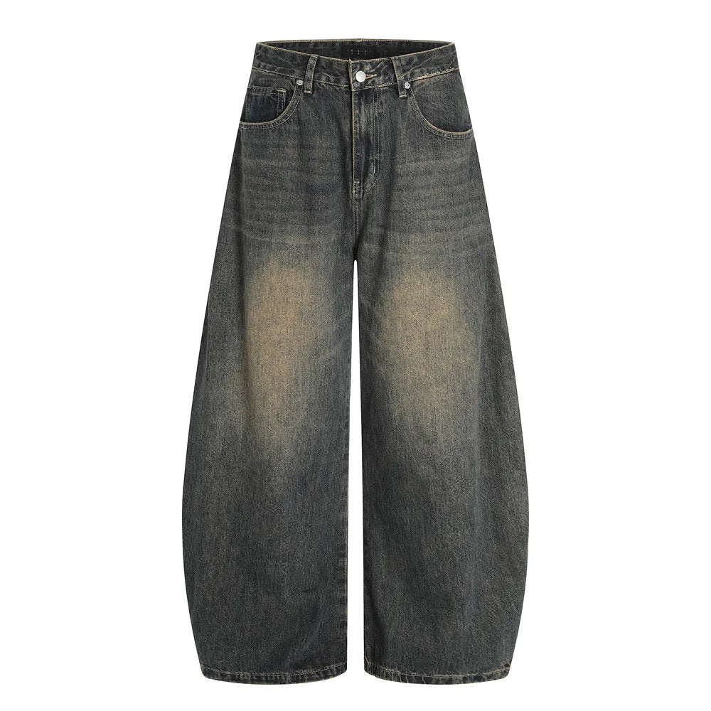 Very Dirty Blue Wide Leg Baggy Jeans