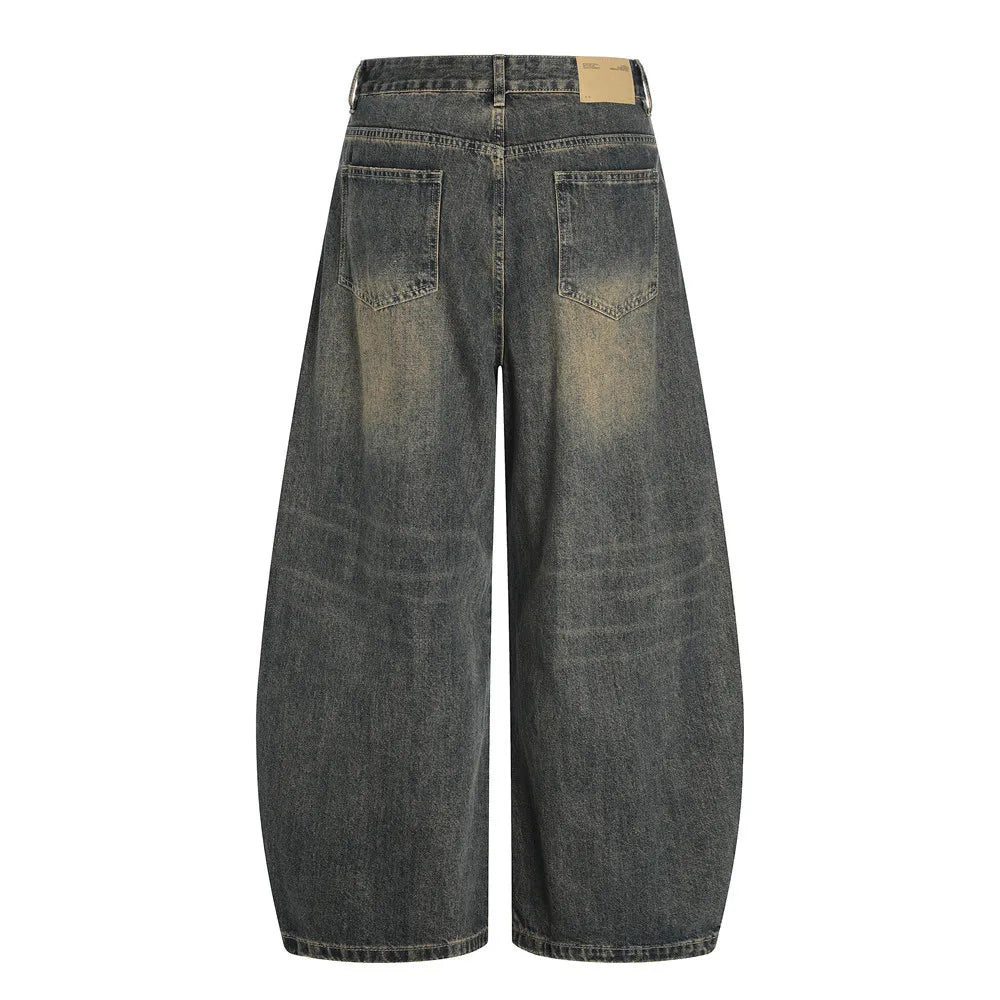 Very Dirty Blue Wide Leg Baggy Jeans