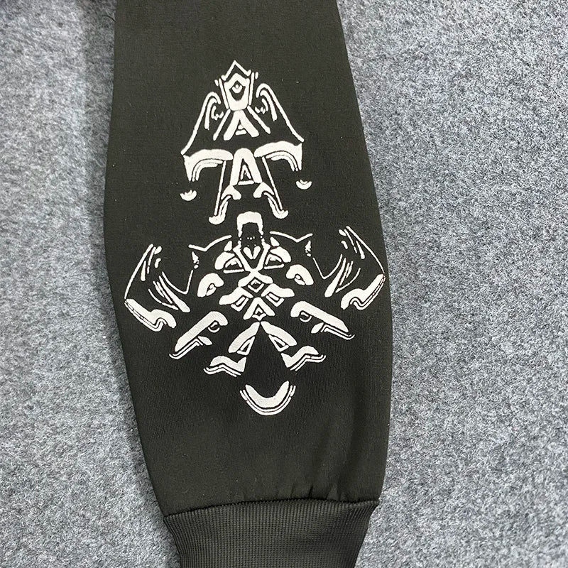 Harajuku Y2K Silver Lining Zip Up Hoodie