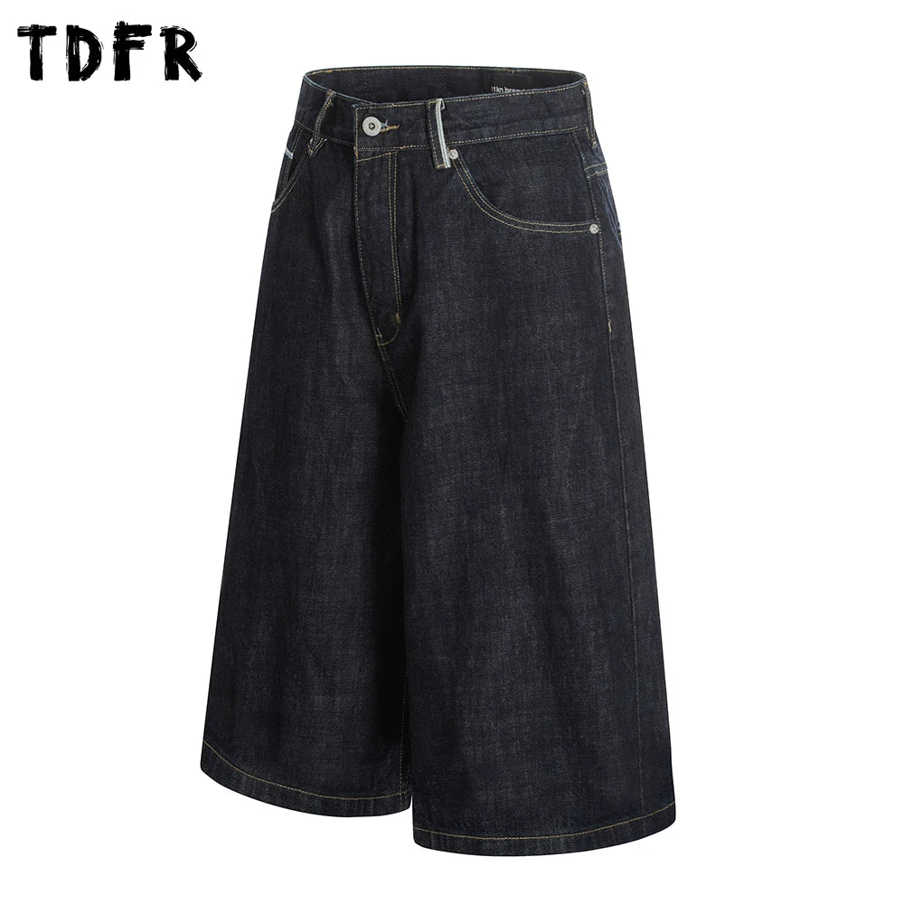 Raw Denim Baggy Black Jorts