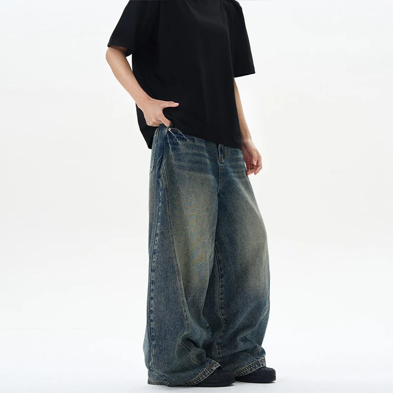 Wide Leg Vintage Blue Baggy Jeans