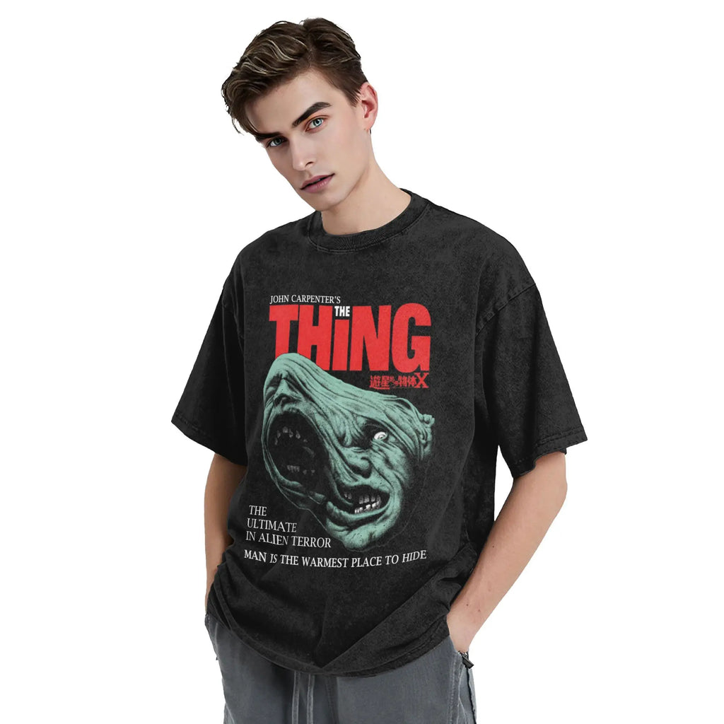 Black Vintage "The Thing" Graphic T Shirt