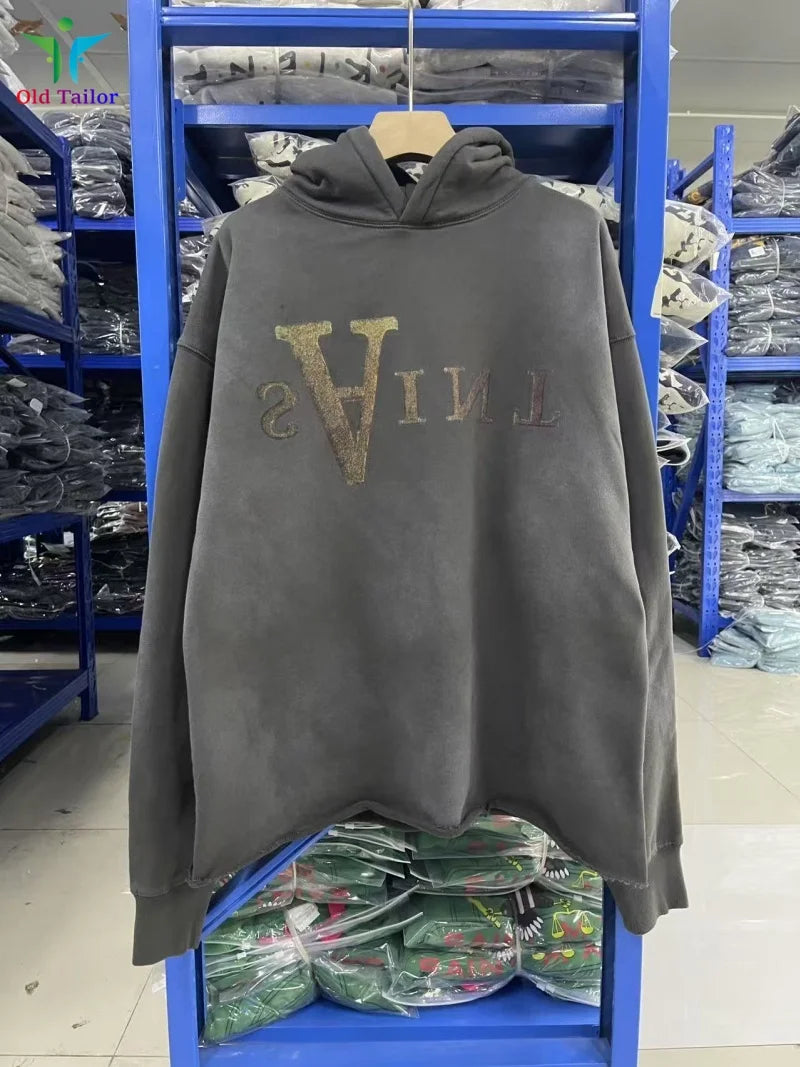 Multi Color Heavy Weight Saint Distressed Zip Up Hoodie