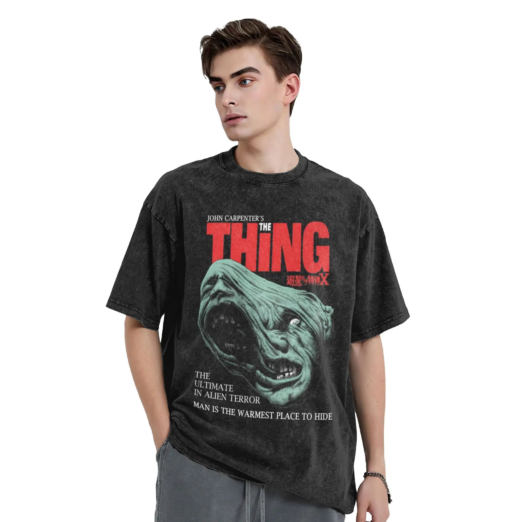 Black Vintage "The Thing" Graphic T Shirt