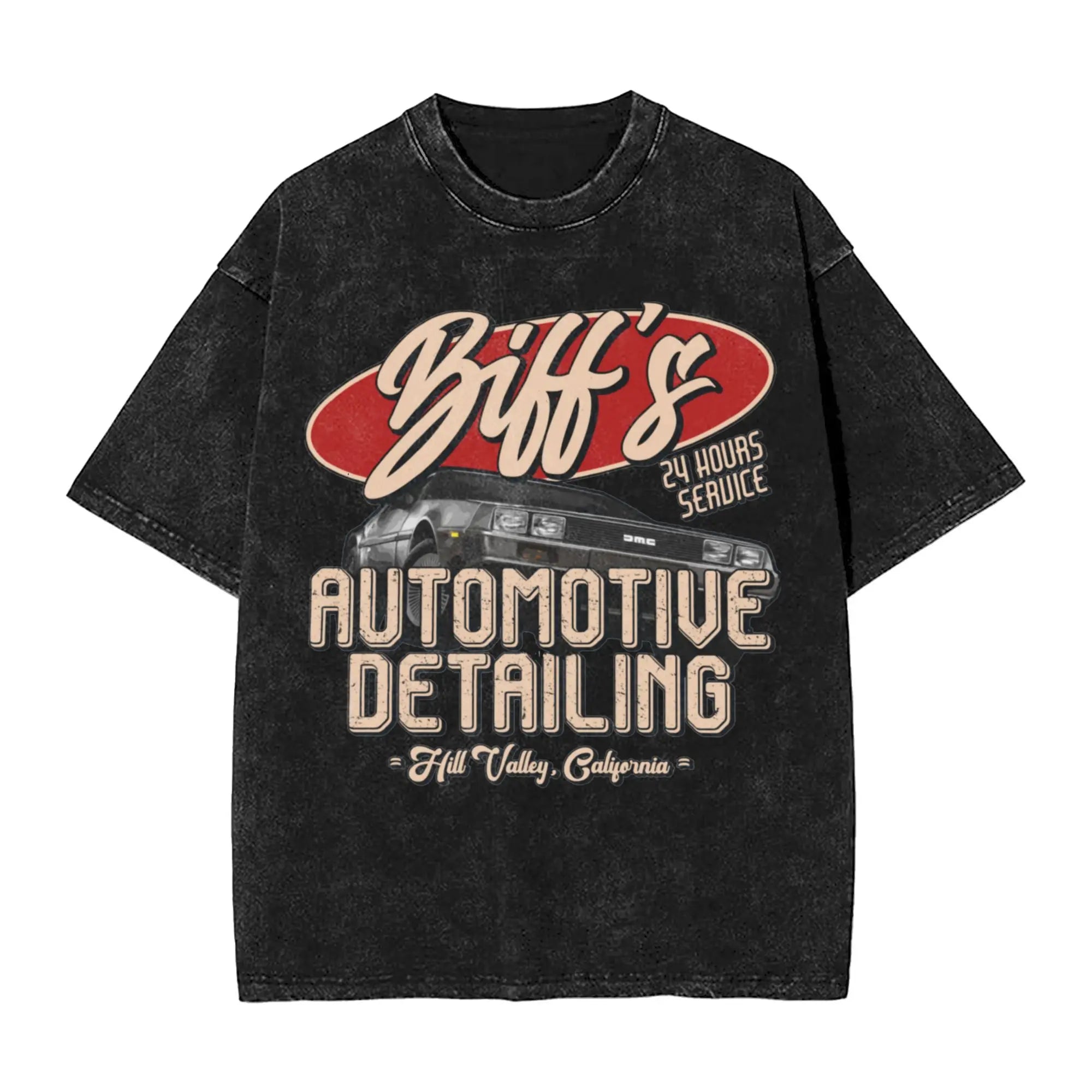 Faded Black Vintage "Back to the Future" Graphic T Shirt