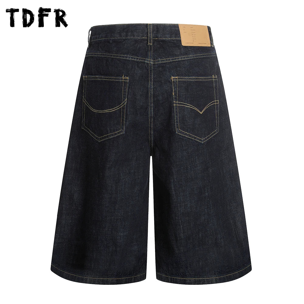 Raw Denim Baggy Black Jorts