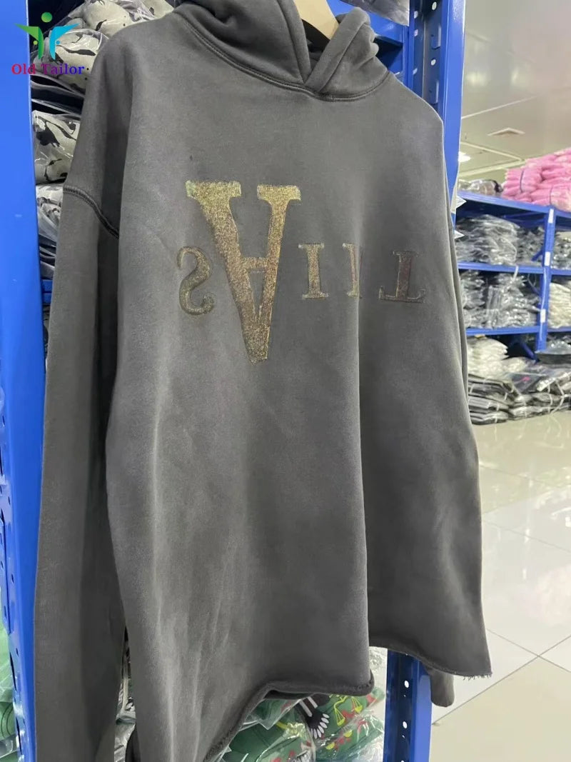 Multi Color Heavy Weight Saint Distressed Zip Up Hoodie