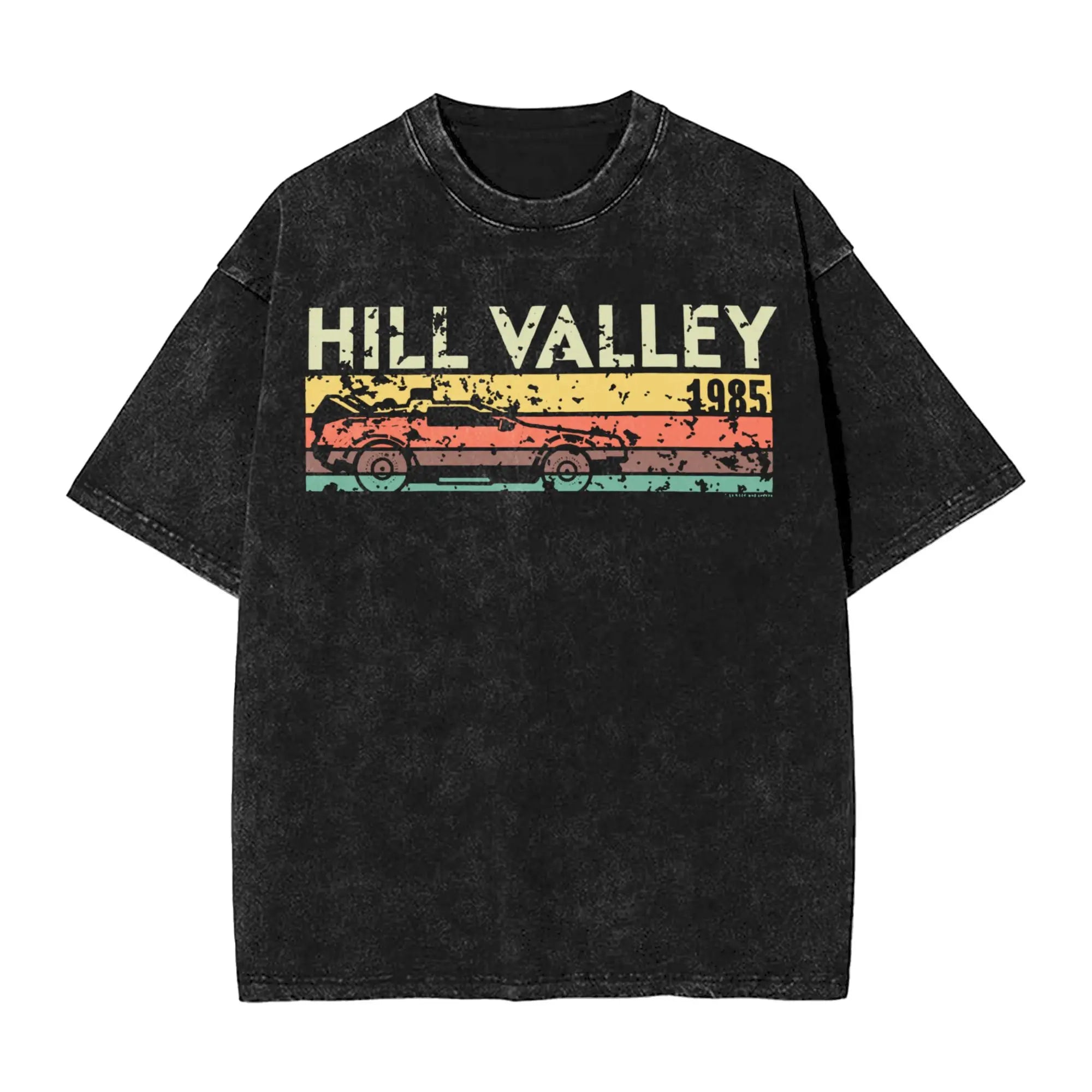 Faded Black Vintage "Back to the Future" Graphic T Shirt