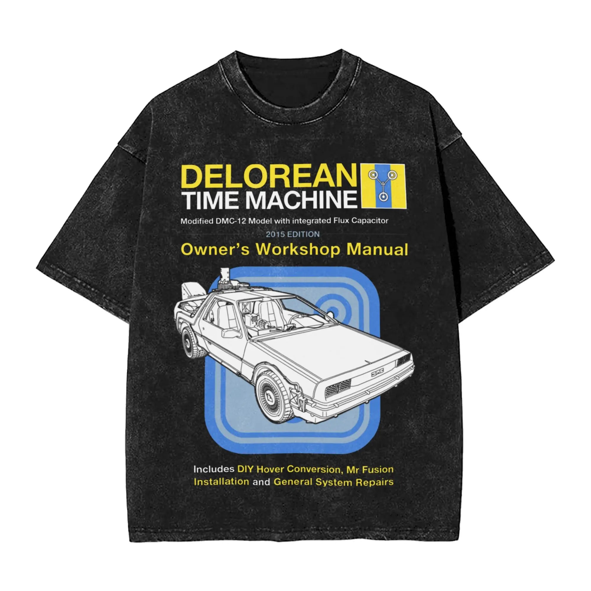 Faded Black Vintage "Back to the Future" Graphic T Shirt