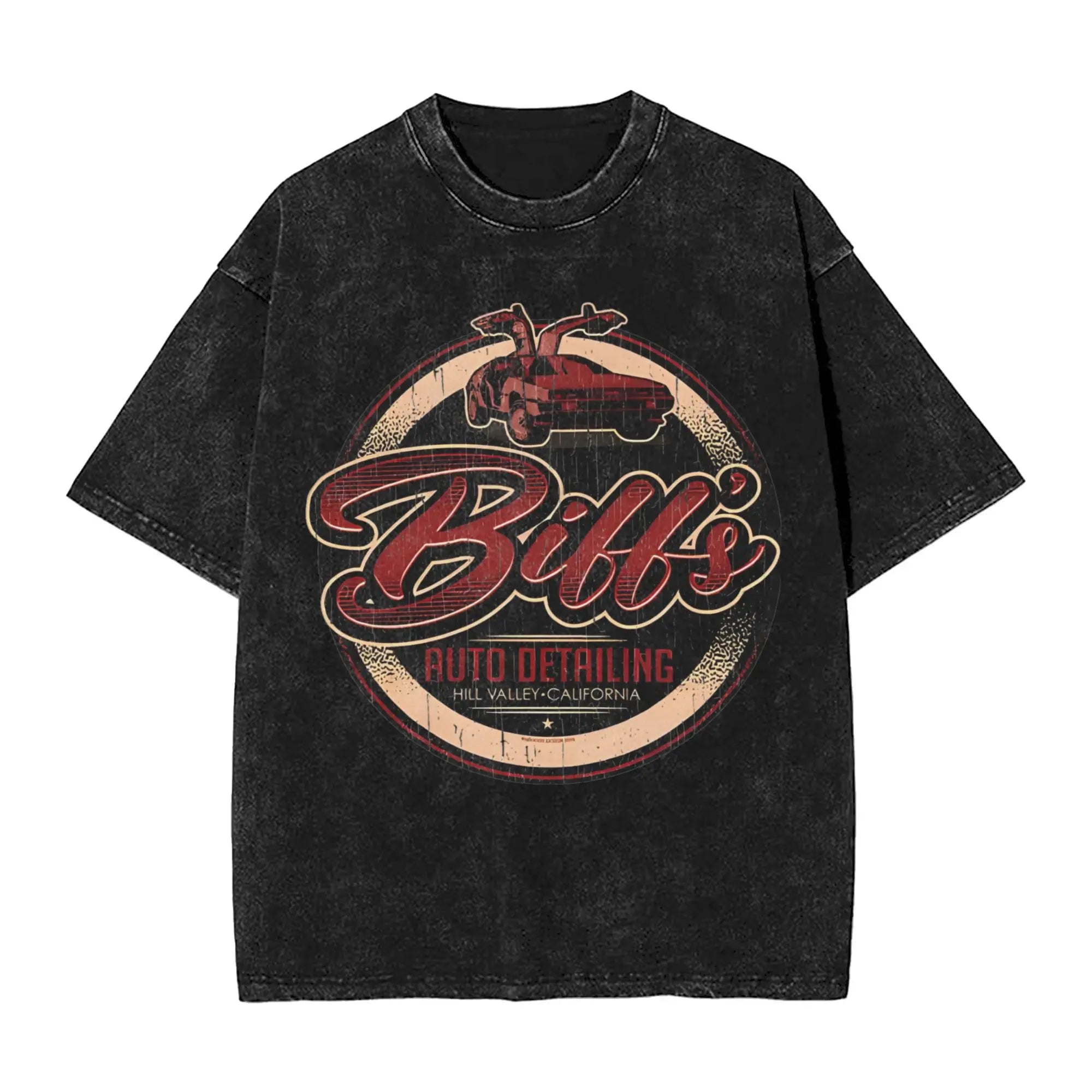 Faded Black Vintage "Back to the Future" Graphic T Shirt