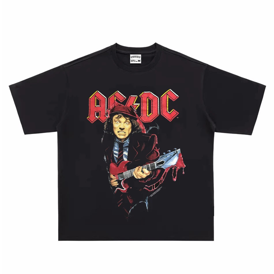 ACDC Boxy Black T-Shirt