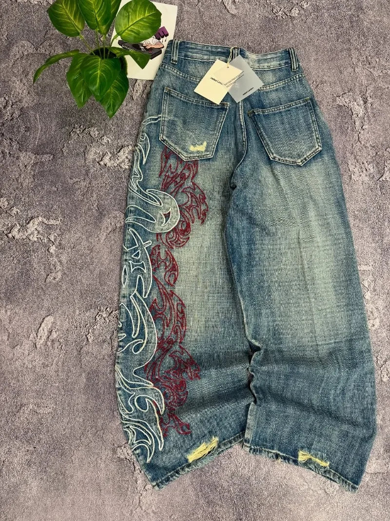 Extra Baggy Medium Wash Wide Leg Joker Baggy Jeans