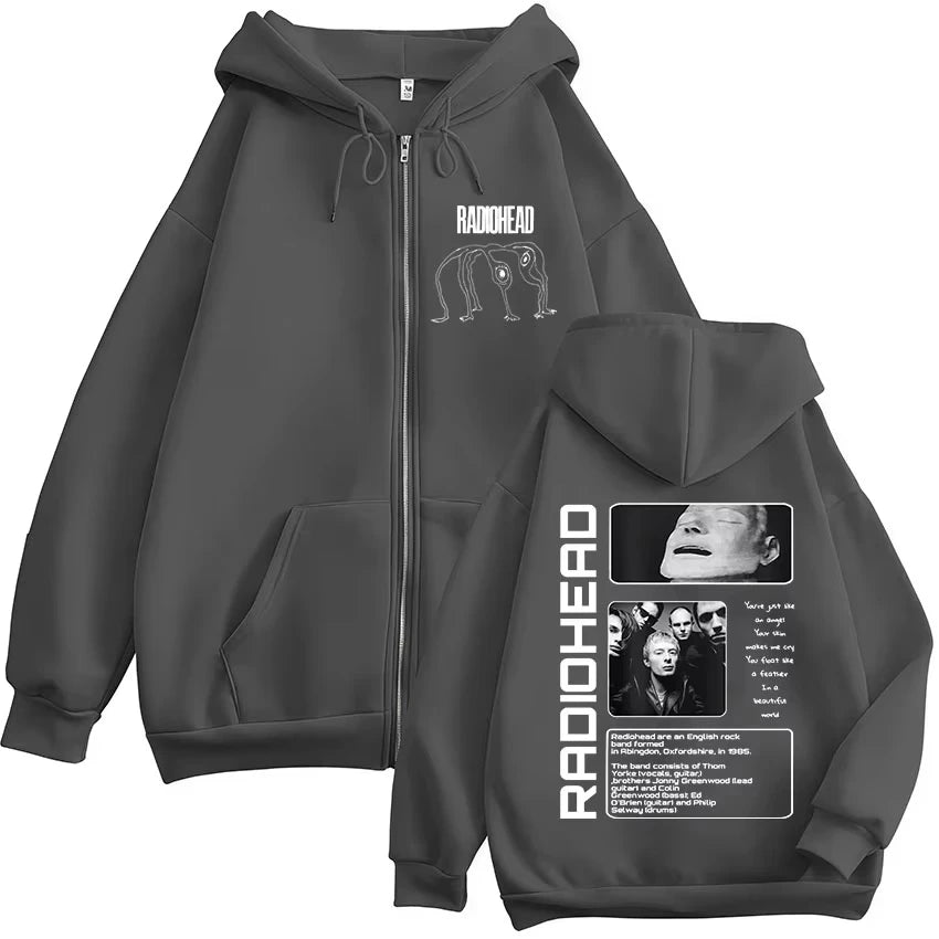 Vintage Radiohead Zip Up Hoodie