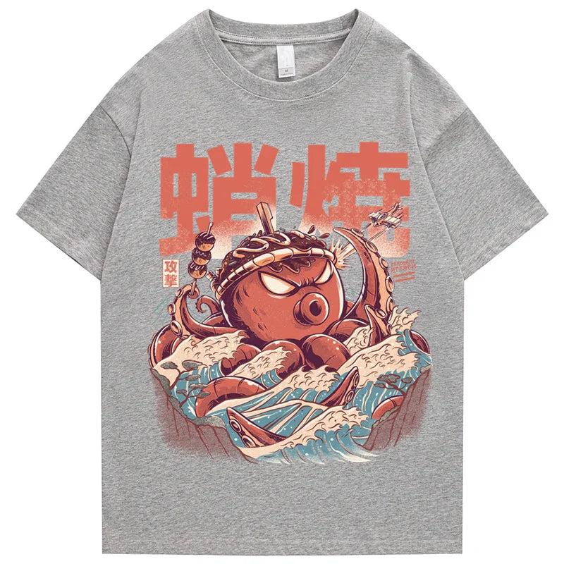 Vintage Streetwear Japanese Cartoon Graphic T Shirt
