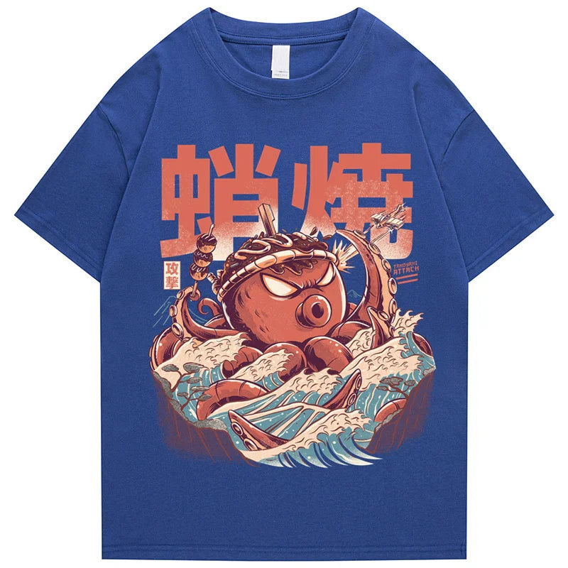 Vintage Streetwear Japanese Cartoon Graphic T Shirt