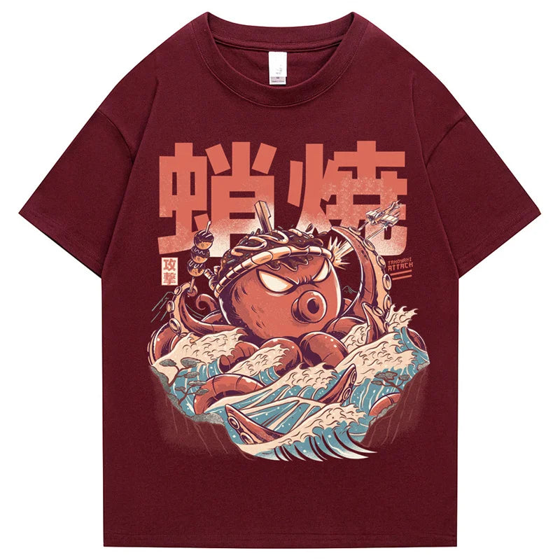 Vintage Streetwear Japanese Cartoon Graphic T Shirt