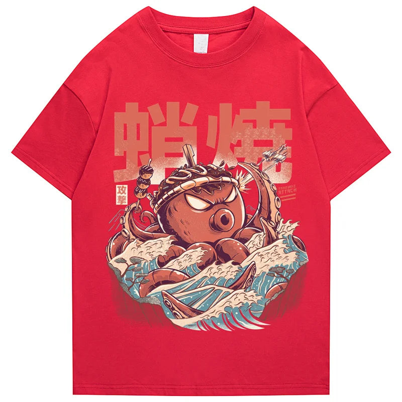 Vintage Streetwear Japanese Cartoon Graphic T Shirt
