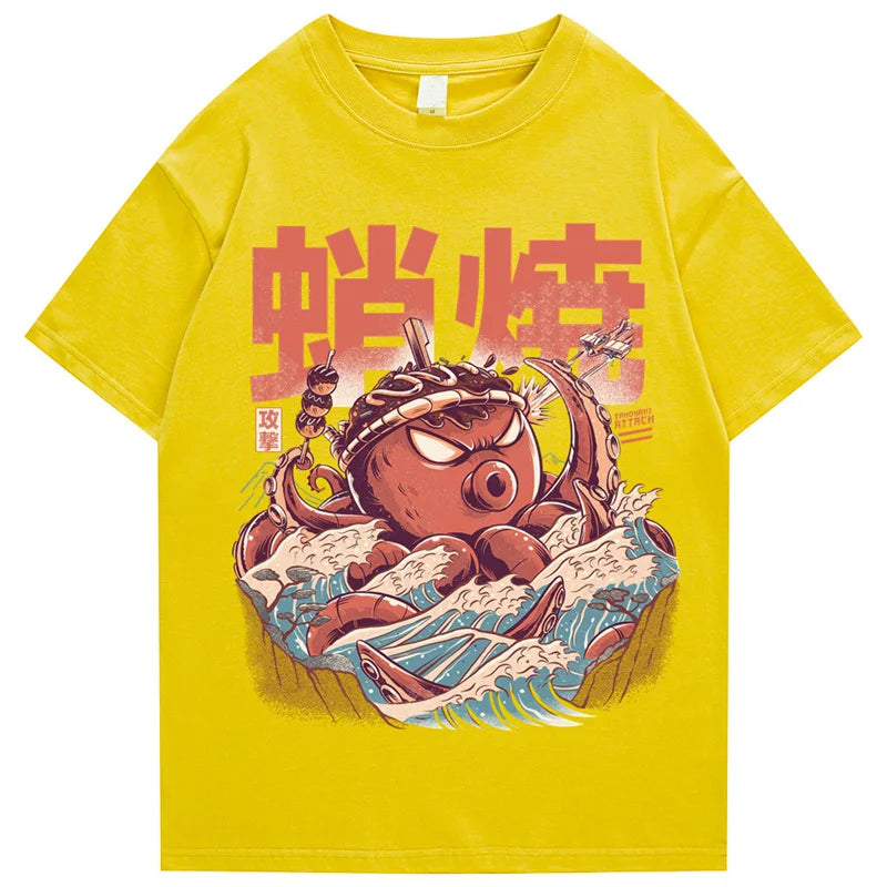 Vintage Streetwear Japanese Cartoon Graphic T Shirt
